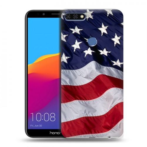 Дизайнерский пластиковый чехол для Huawei Honor 7C Pro Флаг США