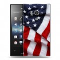 Дизайнерский пластиковый чехол для Sony Xperia acro S Флаг США