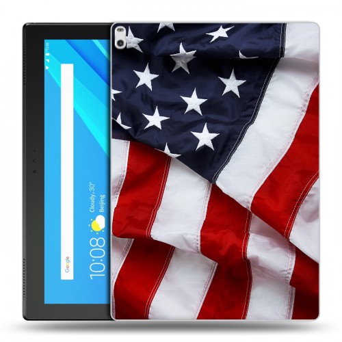 Дизайнерский силиконовый чехол для Lenovo Tab 4 10 Plus Флаг США