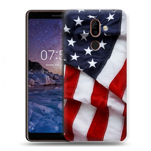 Дизайнерский пластиковый чехол для Nokia 7 Plus Флаг США