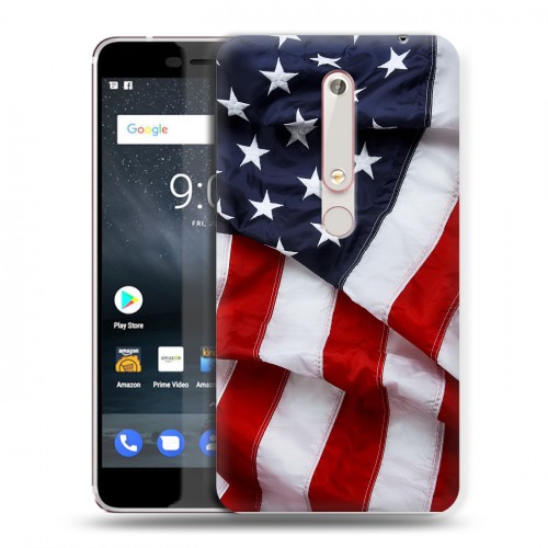 Дизайнерский пластиковый чехол для Nokia 6 (2018) Флаг США