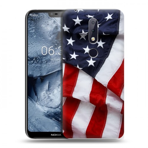 Дизайнерский пластиковый чехол для Nokia 6.1 Plus Флаг США