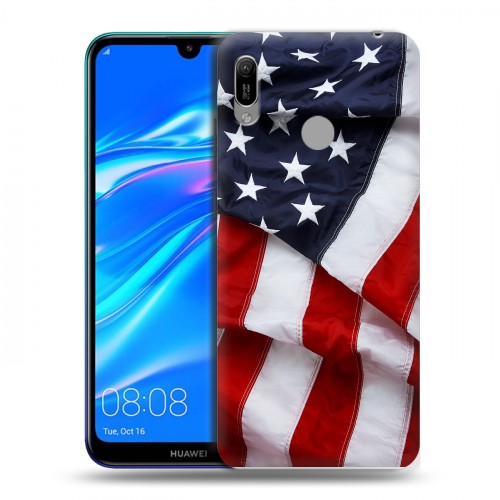 Дизайнерский пластиковый чехол для Huawei Y6 (2019) Флаг США