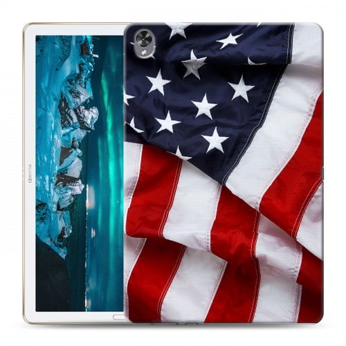 Дизайнерский силиконовый чехол для Huawei MediaPad M6 10.8 Флаг США