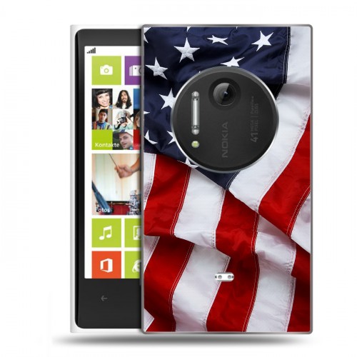 Дизайнерский силиконовый чехол для Nokia Lumia 1020 Флаг США