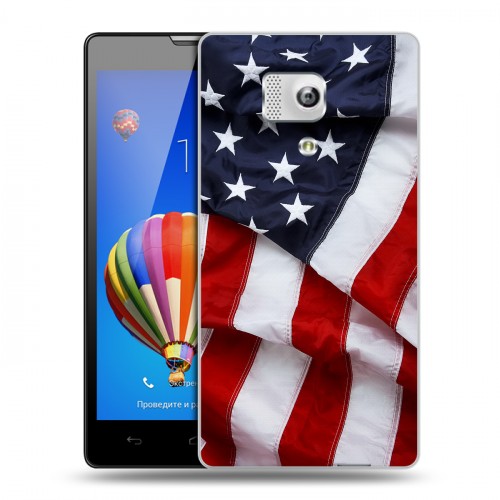 Дизайнерский пластиковый чехол для Huawei Honor 3 Флаг США