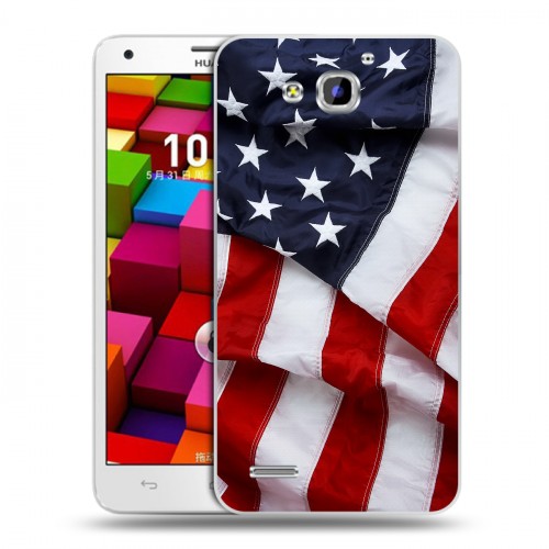 Дизайнерский пластиковый чехол для Huawei Honor 3x Флаг США