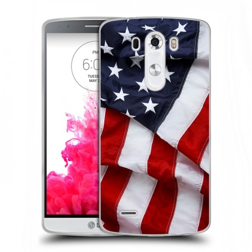 Дизайнерский пластиковый чехол для LG G3 (Dual-LTE) Флаг США