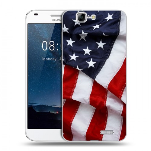 Дизайнерский пластиковый чехол для Huawei Ascend G7 Флаг США