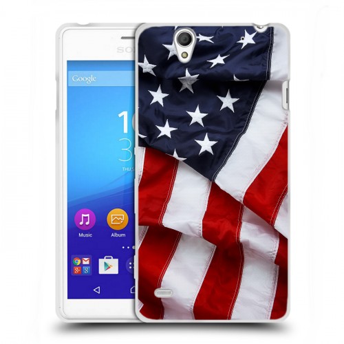 Дизайнерский пластиковый чехол для Sony Xperia C4 Флаг США
