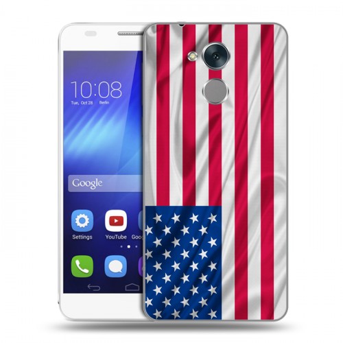 Дизайнерский пластиковый чехол для Huawei Honor 6C Флаг США