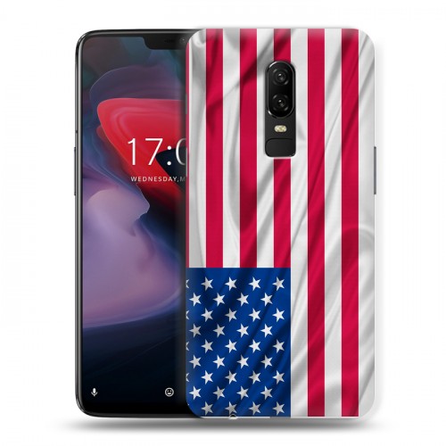 Дизайнерский пластиковый чехол для OnePlus 6 Флаг США