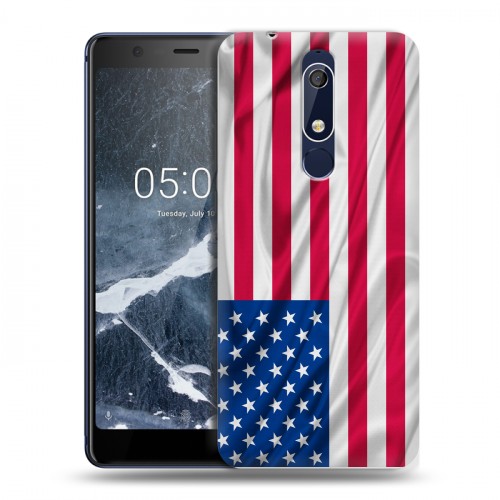 Дизайнерский пластиковый чехол для Nokia 5.1 Флаг США