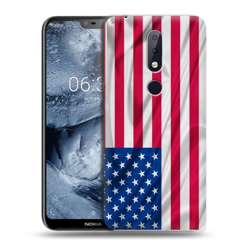 Дизайнерский пластиковый чехол для Nokia 6.1 Plus Флаг США