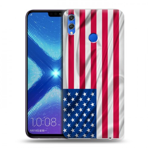 Дизайнерский силиконовый чехол для Huawei Honor 8X Флаг США