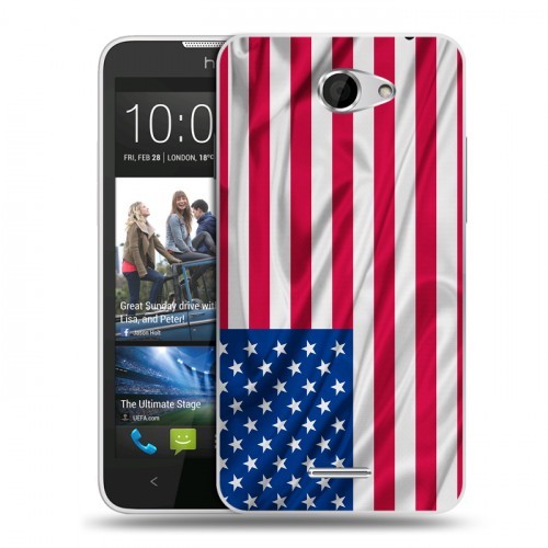 Дизайнерский пластиковый чехол для HTC Desire 516 Флаг США