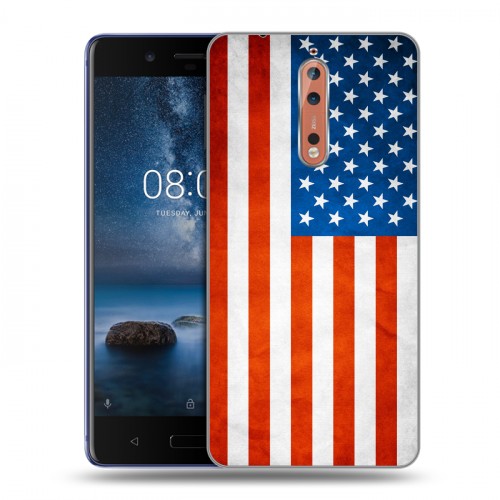 Дизайнерский пластиковый чехол для Nokia 8 Флаг США