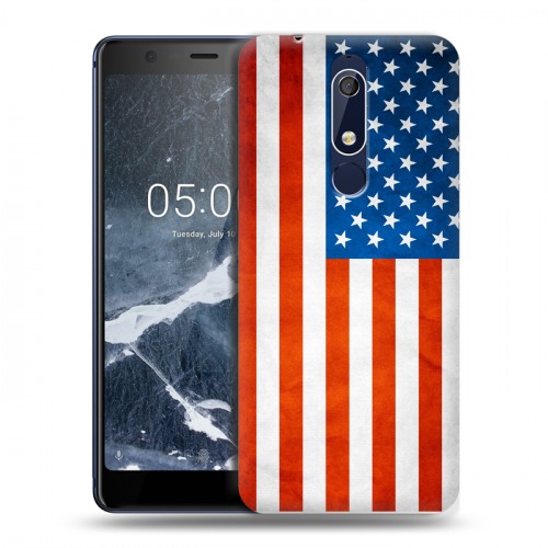 Дизайнерский пластиковый чехол для Nokia 5.1 Флаг США