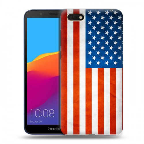 Дизайнерский пластиковый чехол для Huawei Honor 7A Флаг США