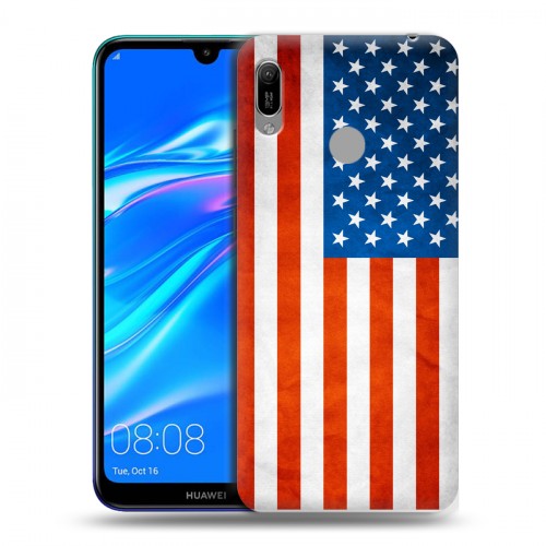 Дизайнерский пластиковый чехол для Huawei Y6 (2019) Флаг США