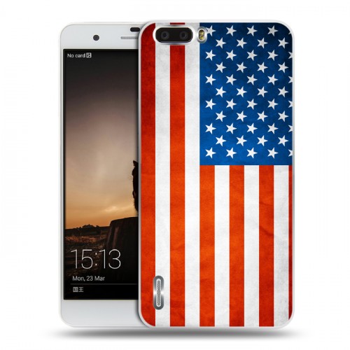 Дизайнерский пластиковый чехол для Huawei Honor 6 Plus Флаг США