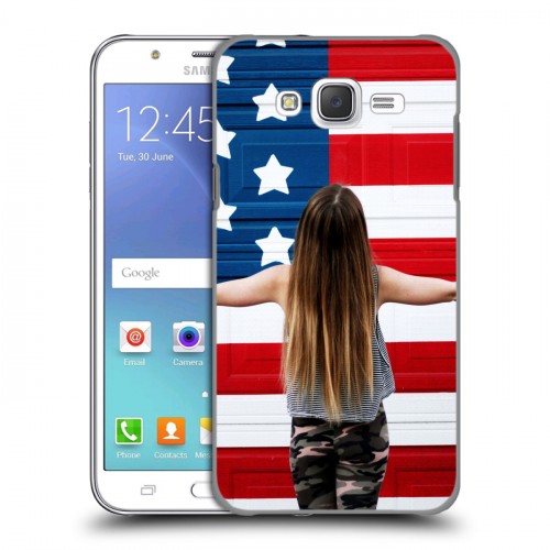 Дизайнерский пластиковый чехол для Samsung Galaxy J5 Флаг США