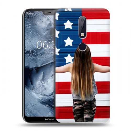 Дизайнерский силиконовый чехол для Nokia 6.1 Plus Флаг США