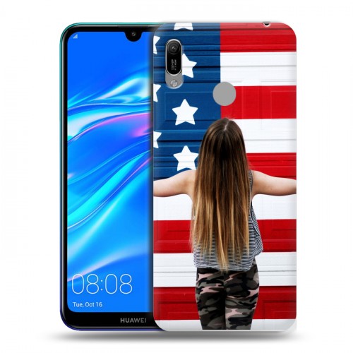 Дизайнерский пластиковый чехол для Huawei Y6 (2019) Флаг США