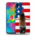 Дизайнерский пластиковый чехол для Samsung Galaxy M20 Флаг США