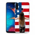 Дизайнерский пластиковый чехол для Samsung Galaxy A20s Флаг США