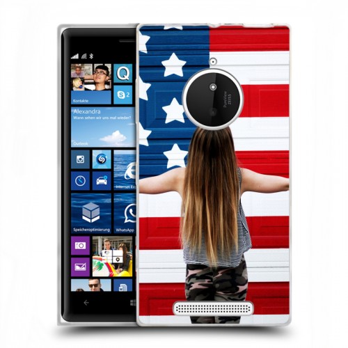 Дизайнерский пластиковый чехол для Nokia Lumia 830 Флаг США