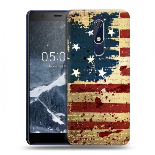 Дизайнерский пластиковый чехол для Nokia 5.1 Флаг США