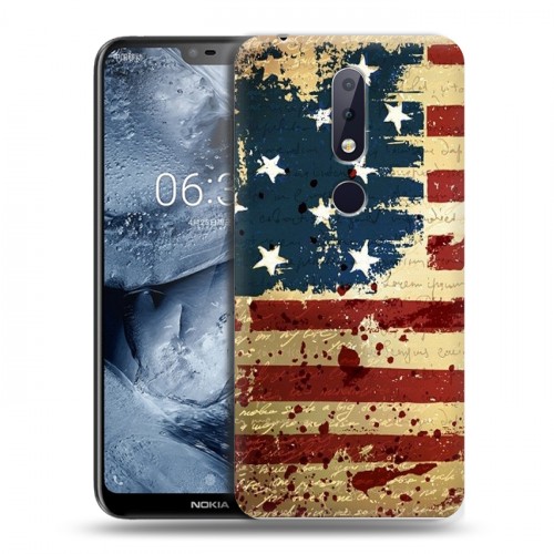 Дизайнерский пластиковый чехол для Nokia 6.1 Plus Флаг США