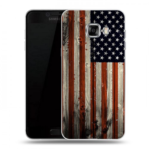 Дизайнерский пластиковый чехол для Samsung Galaxy C5 Флаг США
