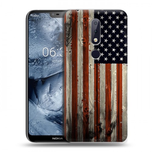 Дизайнерский пластиковый чехол для Nokia 6.1 Plus Флаг США