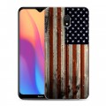 Дизайнерский силиконовый с усиленными углами чехол для Xiaomi RedMi 8A Флаг США