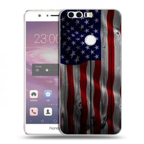 Дизайнерский пластиковый чехол для Huawei Honor 8 Флаг США