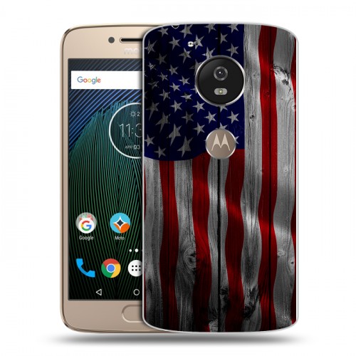 Дизайнерский силиконовый чехол для Motorola Moto G5s Флаг США