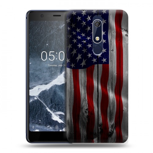 Дизайнерский пластиковый чехол для Nokia 5.1 Флаг США