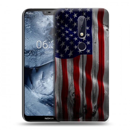 Дизайнерский пластиковый чехол для Nokia 6.1 Plus Флаг США