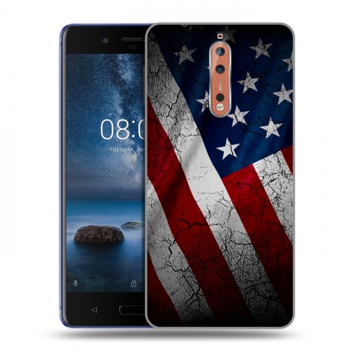 Дизайнерский пластиковый чехол для Nokia 8 Флаг США