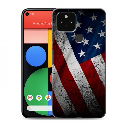 Дизайнерский пластиковый чехол для Google Pixel 5 Флаг США