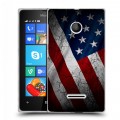 Дизайнерский пластиковый чехол для Microsoft Lumia 435 Флаг США