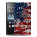 Дизайнерский пластиковый чехол для Sony Xperia acro S Флаг США