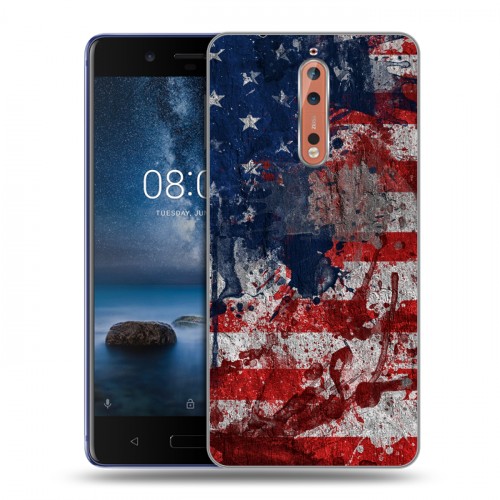 Дизайнерский пластиковый чехол для Nokia 8 Флаг США