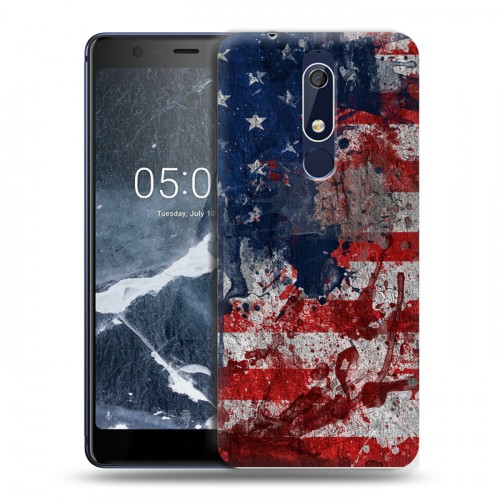 Дизайнерский пластиковый чехол для Nokia 5.1 Флаг США