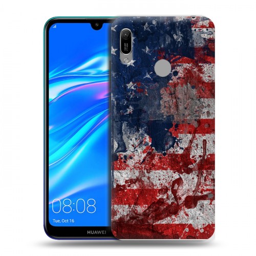 Дизайнерский пластиковый чехол для Huawei Y6 (2019) Флаг США