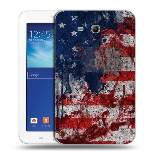 Дизайнерский силиконовый чехол для Samsung Galaxy Tab 3 Lite Флаг США
