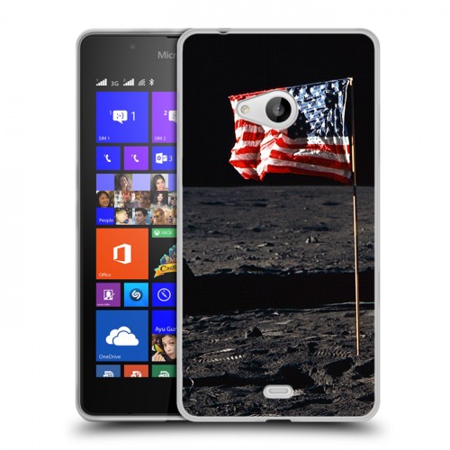 Дизайнерский пластиковый чехол для Microsoft Lumia 540 Флаг США