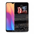 Дизайнерский силиконовый с усиленными углами чехол для Xiaomi RedMi 8A Флаг США